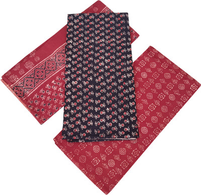 ADHIN Cotton Blend Dyed, Self Design Salwar Suit Material