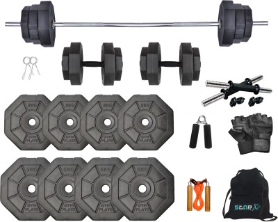 STARX 28 kg 28Kg Hexa weight with 5 Ft Straight Rod and Accessories Home Gym Combo