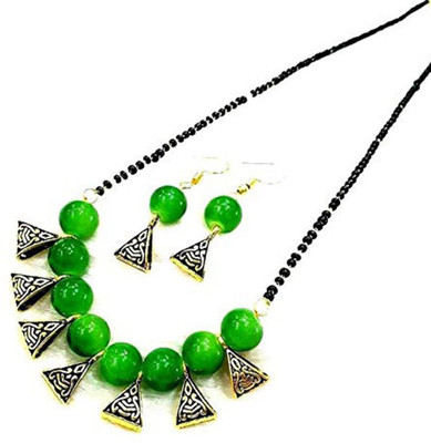 GEODE DELIGHT Alloy Silver Multicolor Jewellery Set(Pack of 1)