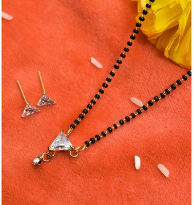 GEODE DELIGHT Alloy Silver Black, White Jewellery Set(Pack of 1)