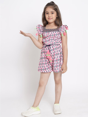 NautiNati Printed Girls Jumpsuit