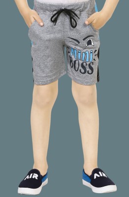 Billion Short For Boys Casual Printed Hosiery(Grey, Pack of 1)