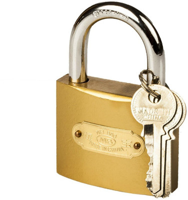 Atheniam HEAVY DUTY, HIGH SECURITY LOCK WITH 3 KEYS {FLIPKART RECOMMENDED} Padlock(Gold)