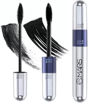 MARS 2 Step Volumizing and Lengthening Double Trouble LENGTH & VOLUME Mascara 15 ml(M04)