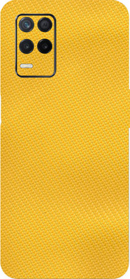 LAMHA Realme Narzo 30 5G Mobile Skin(Ultra Super Yellow Carbon Fiber With High Matte Finish.)