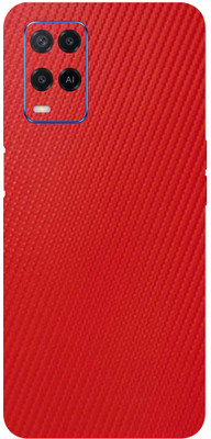 LAMHA Oppo A54 Mobile Skin(Ultra Super Red Carbon Fiber Skin With High Matte Finish.)