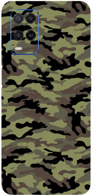 LAMHA Oppo A54 Mobile Skin(Ultra Super Camouflage Military Green Skin With High Matte Finish.)