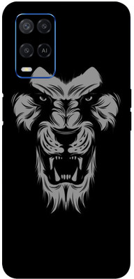 LAMHA Oppo A54 Mobile Skin(Ultra Super Black Lion Skin With High Matte Finish.)