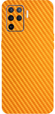 BugguSkin Oppo Reno5 Lite, oppo reno 5 lite Mobile Skin(Ultra Super Golden Carbon Fiber Skin With High Mattte Finish.)