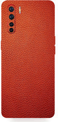 TJ CREATION OPPO A91, oppo a91, Oppo a91 Mobile Skin(Ultra Super Red leather Skin With High Matte Finish.)