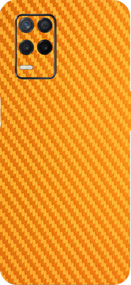 LAMHA Realme Narzo 30 5G Mobile Skin(Ultra Super Golden Carbon Fiber With High Matte Finish.)