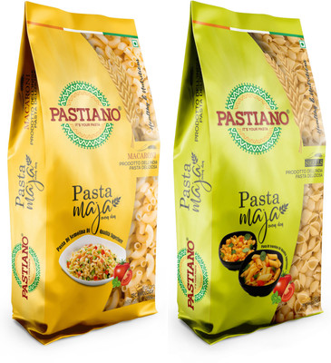 PASTIANO MAJA MACARONI AND SHELLS PASTA- 500 GMS EACH- (PACK OF 2)- Macaroni, Shell Pasta(Pack of 2, 1 kg)