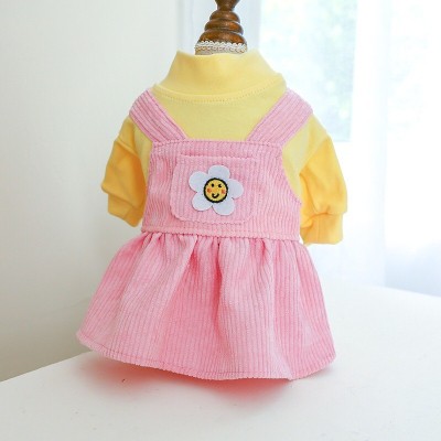 PETANGEL Frock, Dress for Dog, Cat(Pink, Yellow)