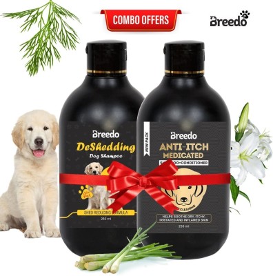 Breedo Allergy Relief, Conditioning, Anti-fungal, Anti-microbial, Anti-itching, Anti-dandruff Natural Dog Shampoo(500 ml)