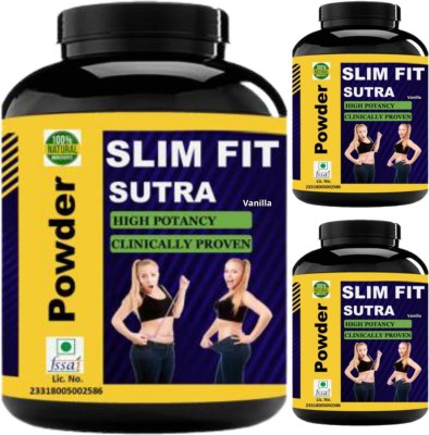 Health Ayurveda Slim Fit Sutra, Weight Loss, Body Fat Burner, Pack of 3, Flavor Vanilla Whey Protein(300 g, Vanilla)