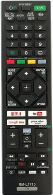 BhalTech RM-L1715 LCD LED Smart 3D TV Universal with Google Play Function Compatible Sony Bravia Remote Controller(Black)