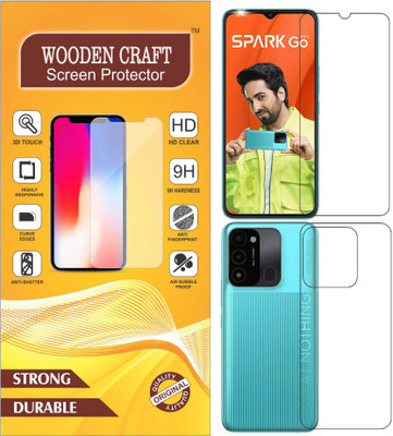 wooden craft Front and Back Screen Guard for Tecno Spark Go 2022 {Flexible}, KG5, Spark Go 2022(Pack of 2)