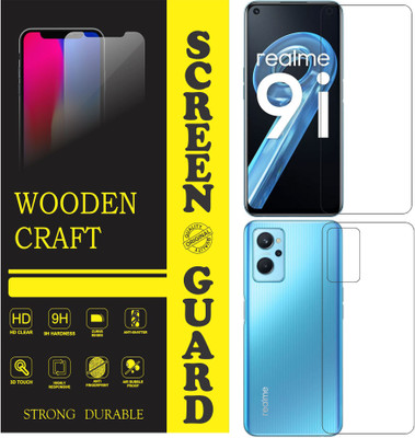 wooden craft Front and Back Tempered Glass for Realme 9i {Flexible}, RMX3491, 9i(Pack of 2)