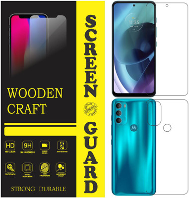 wooden craft Front and Back Tempered Glass for Motorola Moto G71 5G {Flexible}, PAS20000IN, G71 5G(Pack of 2)