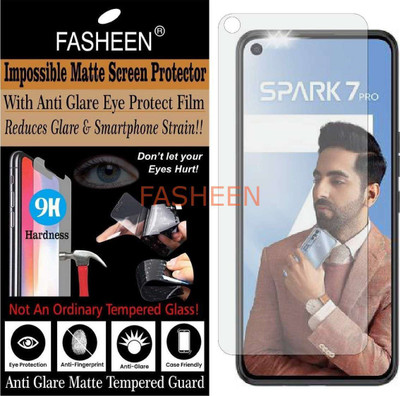 Fasheen Tempered Glass Guard for TECNO SPARK7 PRO (Matte Finish)(Pack of 1)