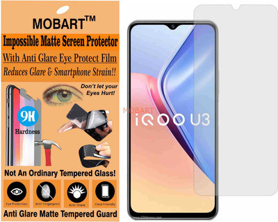 MOBART Tempered Glass Guard for VIVO IQOO U3 (Matte Finish)(Pack of 1)