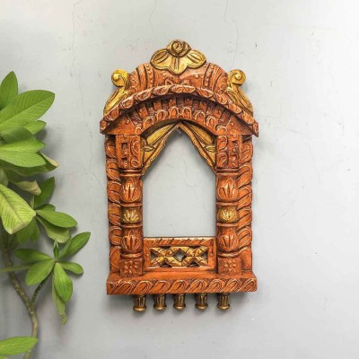 Apkamart Decorative Jharokha 16 Inch Decorative Showpiece - 40 cm(Wood, Copper)