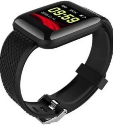 Ykarn Trades ID116 NEW SMART BAND WATCH FITNESS TRACKER SMART FITNESS BAND WITH SENSOR Smartwatch(Black Strap, FREE SIZE)