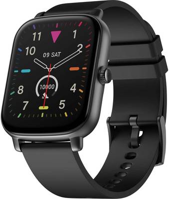 Noise Icon Buzz Bluetooth Calling with AI Voice Assistance Smartwatch  (Black Strap, Regular)