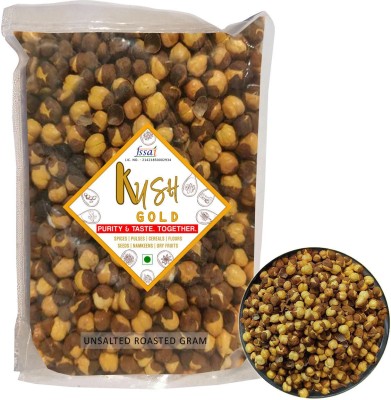 Kush Gold Unsalted Roasted Chana / Plain Roasted Chickpea with Skin / Bhuna Chana(400 g)