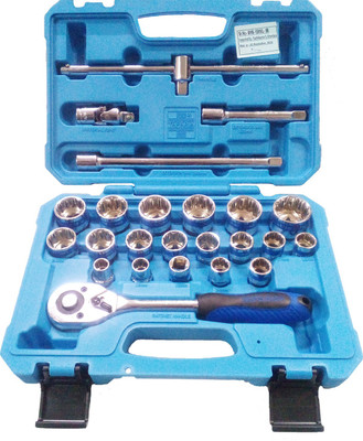 TAPARIA BMS15MXL | 1/2 SQUARE DRIVE | BI-HEXAGONAL Socket Set(Pack of 24)