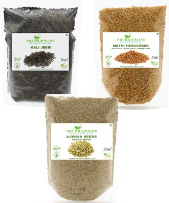 Shudh Online Methi, Ajwain, Kali Jeeri Combo (Fenugreek 1000g, Carom 400g, Jiri Cumin 200g)(3 x 533.33 g)