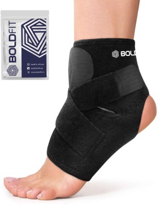 BOLDFIT Sports Cap Binder Pain Relief Compression Bandage Men Women Ankle Support(Black)