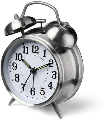 PaxMore Analog Silver Clock