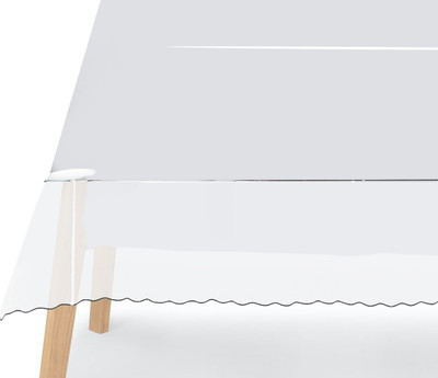 The Furnishing Tree PVC 2 Seater Self Design Table Cover(Transparent)