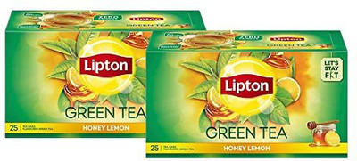 Lipton GREEN TEA HONEY LEMON 25 BAGS X 2 50 P.C.S Honey, Lemon Green Tea Bags Box(2 x 25 Sachets)