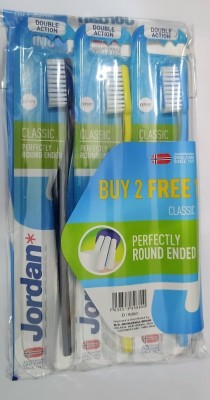 Jordan (PACK OF 3) DOUBLE ACTION TOOTHBRUSH Hard Toothbrush(Pack of 3)