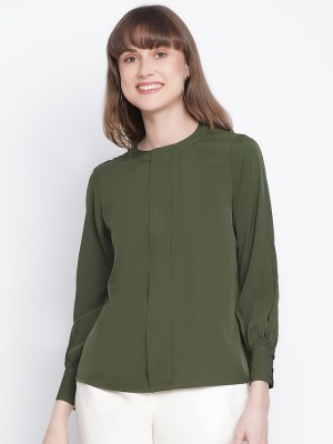 DRAAX fashions Casual Solid Women Green Top