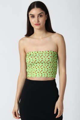 FOREVER 21 Casual Graphic Print Women Green Top