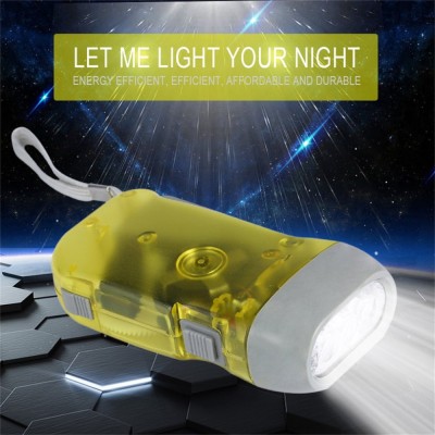 Triangle Ant ™ Flashlight 3 LEDs Emergency Torch Lamp for Outdoor Hiking Camping Yellows Torch(Yellow, Grey, 5 cm, Rechargeable)