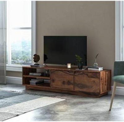 MAHIMART AND HANDICRAFTS Victoria Tv Unit For Living Room Solid Wood TV Entertainment Unit(Finish Color - Natural, Pre-assembled)