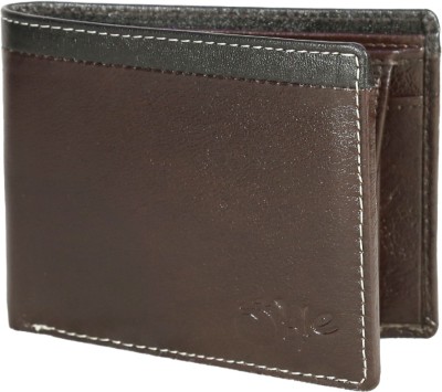 Style 98 Men Brown Genuine Leather Wallet(3 Card Slots)