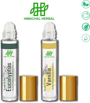Himachal Herbal Essential Oil Roll on For Eucalyptus + Vanilla(12 ml)