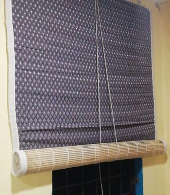 TCLPVC Roller Blind Cord Drawn On Ceiling(Bamboo)