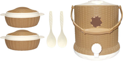 Kotak Sales Party Twist Sets Includes 1 Insulated Water Jug 5 Litre, 2 Hot Pot Casserole Pack of 3 Serve Casserole Set(1200 ml)