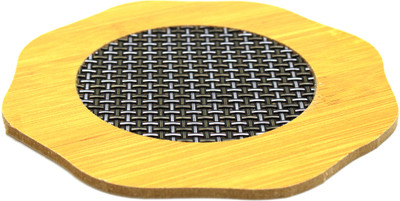 KitchCrux Hexagon Bamboo Coaster Set(Pack of 3)