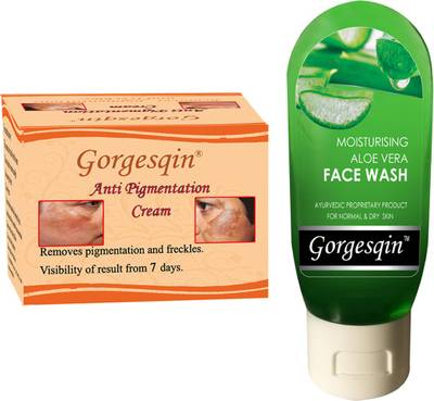 GORGESQIN 7 Days Anti Pigmentation Cream 6 g & Face Wash Carrot 60 ml