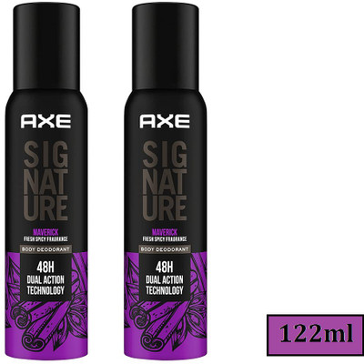 AXE Signature (Maverick) - 122ml Each * 2pcs SM01 Deodorant Spray  -  For Men(244 ml, Pack of 2)