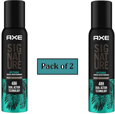 AXE Signature (Mysterious) _ 122ml Each - Pack of 2 Deodorant Spray  -  For Men(244 ml, Pack of 2)