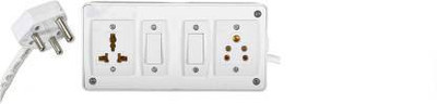 SAGEPL Polycarbonate Safe-Ex 2 Socket 1 Switch 6 Ampere 14 Meter Wire 6 A Three Pin Socket