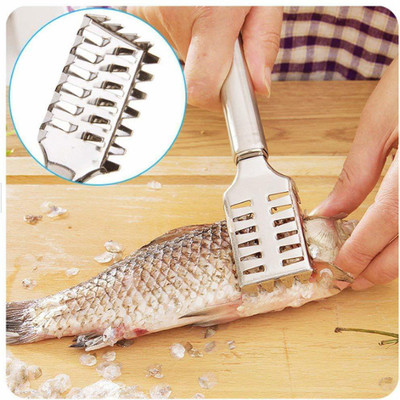 Kinematic Enterprise Steel Fish Scale Remover Fish Scale Scraper for Fast Cleaning Fish Skin Fish Scaler(Pack of 1)